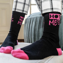 Load image into Gallery viewer, Hot Mess Socks. Hidden Comments Socks, Gift ideas for friends, Gift ideas for Christmas, Gift idea for working women. Cool Socks

