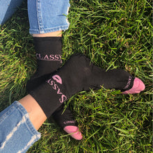 Load image into Gallery viewer, Classy Sassy Fun Women&#39;s Bamboo Sock Novelty Gift Crew Length Size 6-10 Hidden Comments Socks Gift ideas for friends Gift ideas for Christmas Gift idea for working women
